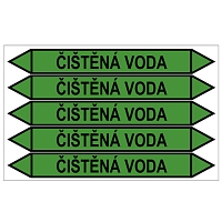 Značení potrubí, čištěná voda